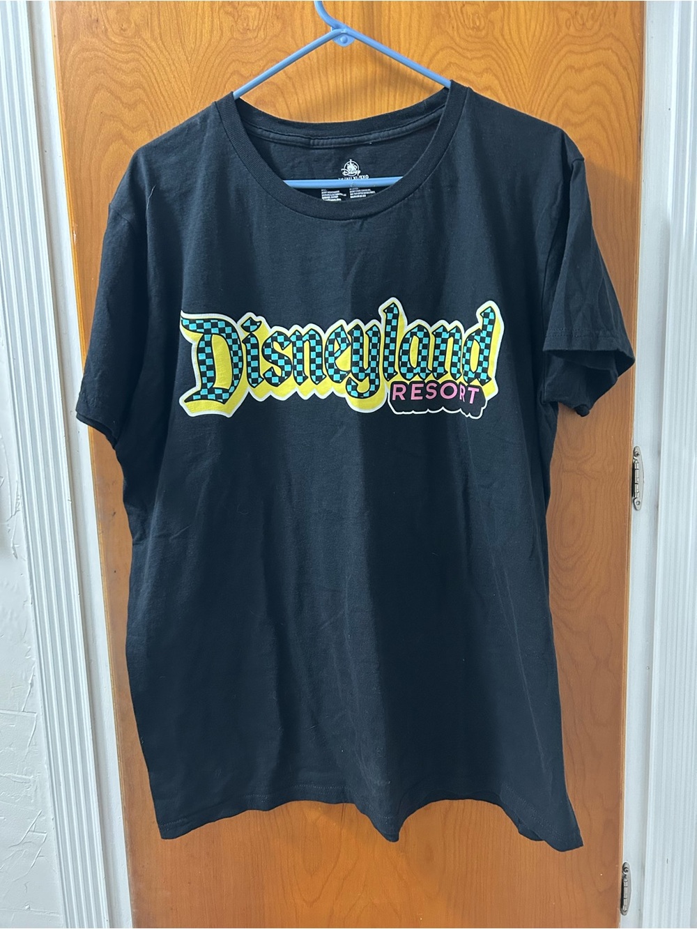 Disney Black Logo Cotton Tee with White Print